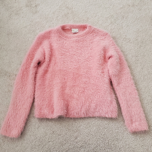 Fuzzy pink sweater
